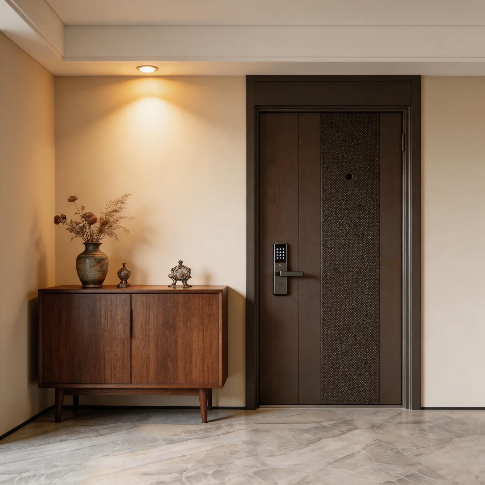 A smart lock fitted to a home's front door