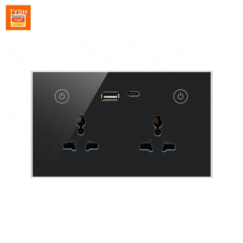 Tuya Wi-Fi double smart socket with USB and Type-C